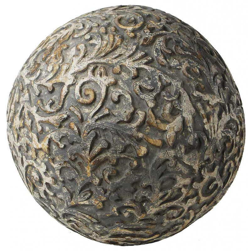 Hand Carved Wooden Decorative Sphere