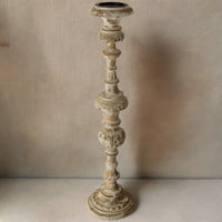 Hand Carved Wooden 36" Tall Candle Holder,candle holder,Adley & Company Inc.