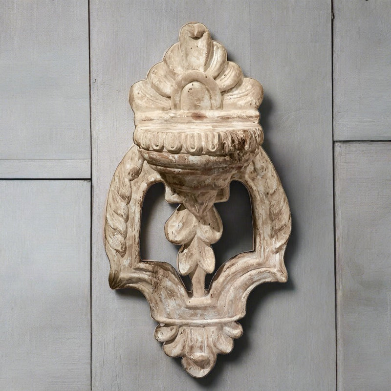 Hand Carved Boho Wood Decorative Sconce - Adley & Company Inc. 