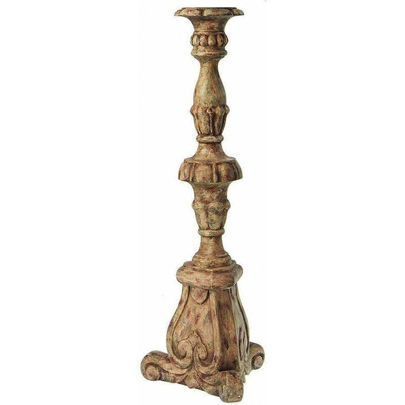 Carved Wood Candle Holder,floor candle holder,Adley & Company Inc.