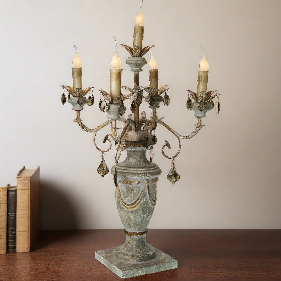 Antique Style Table Candelabra Lamp,candelabra,Adley & Company Inc.