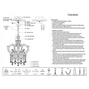 Hand Carved Wood & Crystal Crown Chandelier,chandelier,Adley & Company Inc.