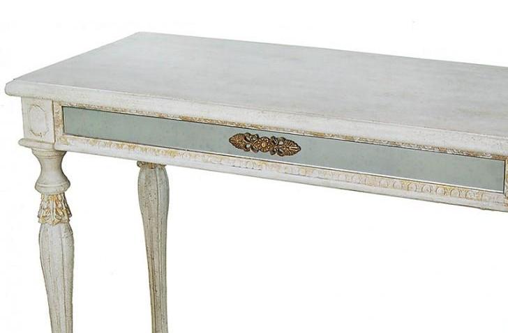 Antique Style Console Table with Gold and Blue,console table,Adley & Company Inc.