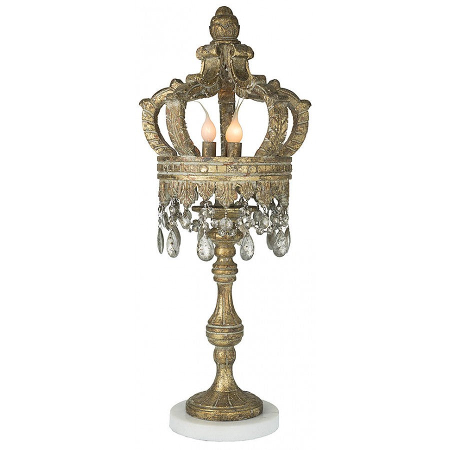 Elegant Gold Crown Shaped Table Lamp