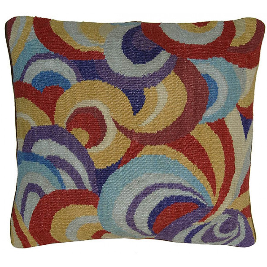 Aubusson Hand Woven Tapestry Accent Cushion,throw pillow,Adley & Company Inc.