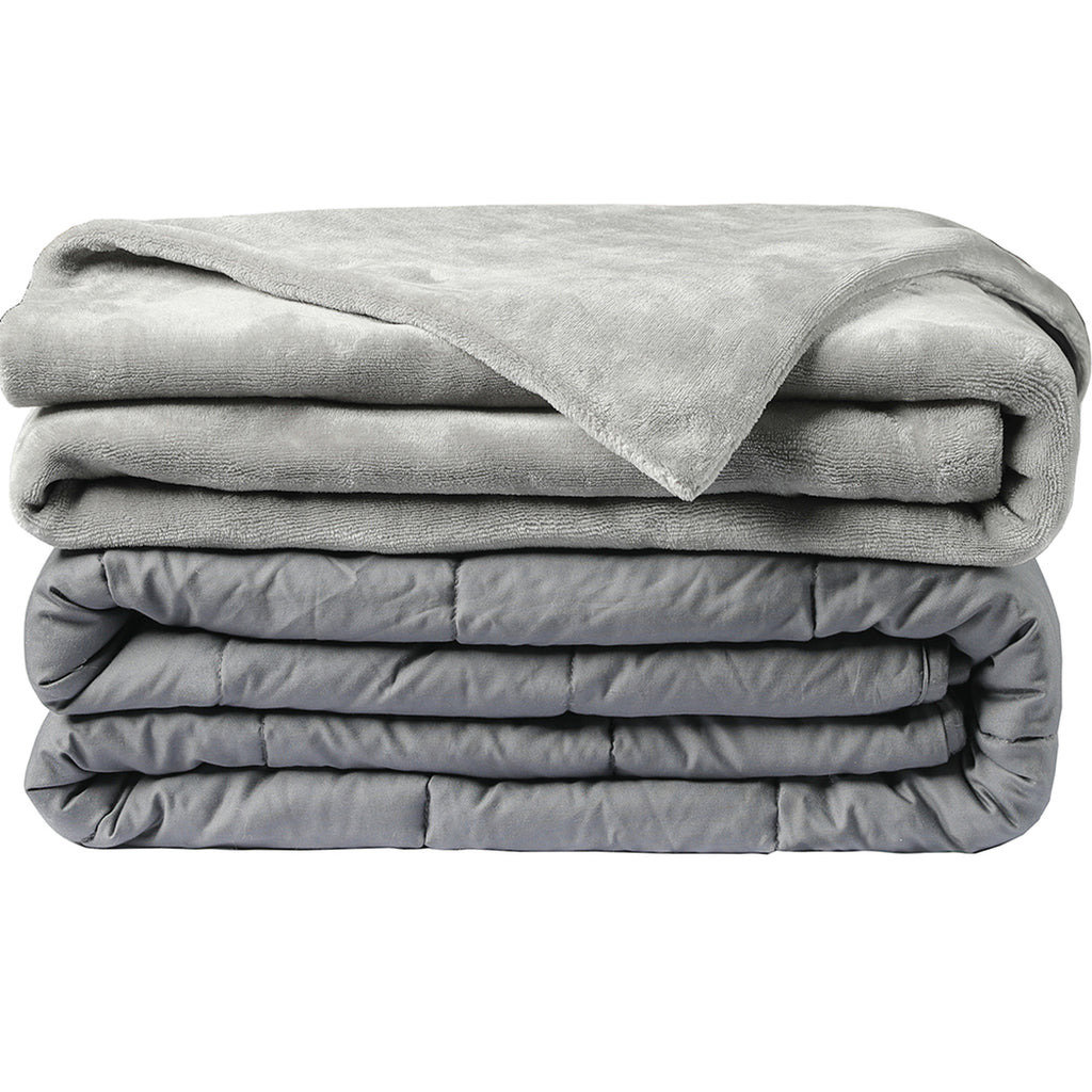 Soft Velvet Grey Weighted Blanket,blanket,Adley & Company Inc.