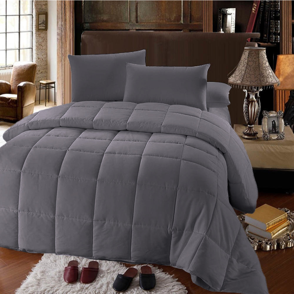 Soft Grey Down Alternative Duvet Comforter,down alternative,Adley & Company Inc.
