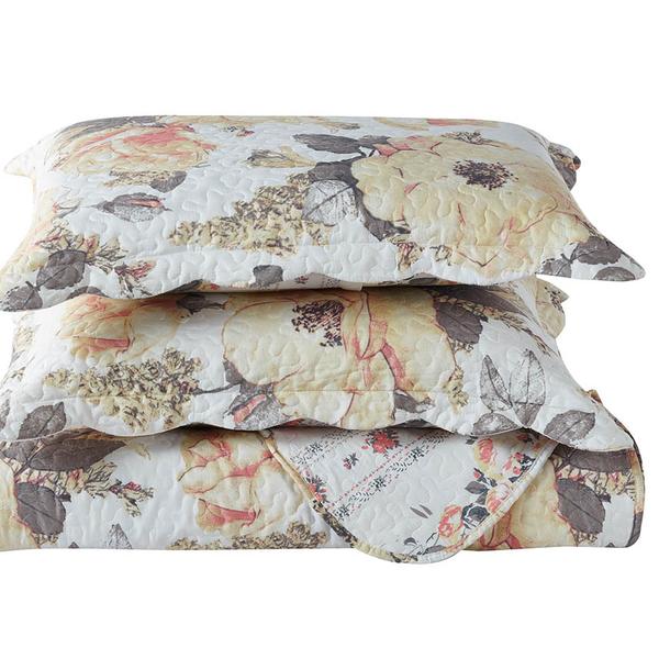 Oversized Lightweight Floral Bedspread Coverlet