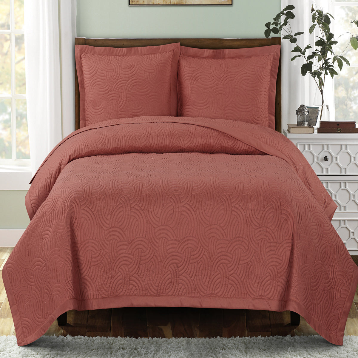 Oversized Sculpted Coverlet Bedspread Set,bedspread,Adley & Company Inc.