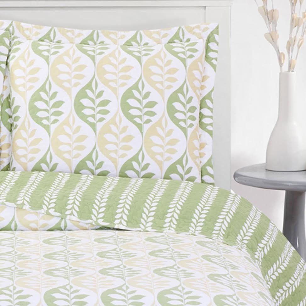 Quilted Green Bedspread Set,bedspread,Adley & Company Inc.