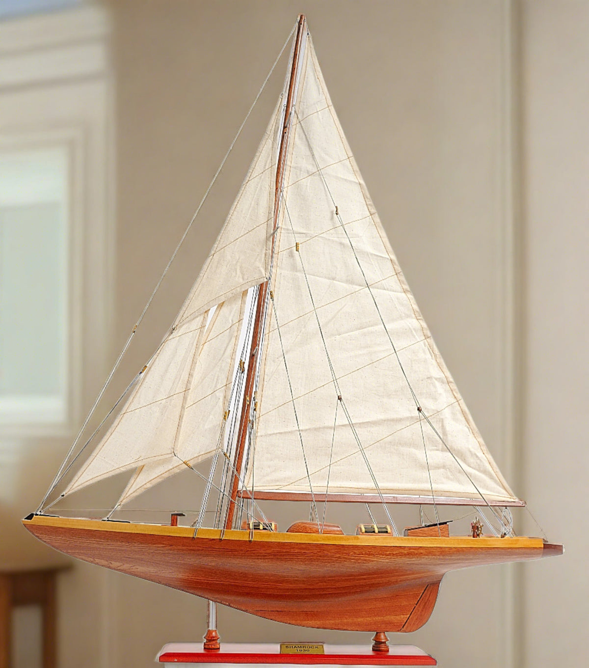 Shamrock V Sailing Yacht Model Boat - Adley & Company Inc. 