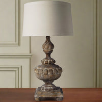 Baroque Style Hand Carved Table Lamp - Adley & Company Inc. 