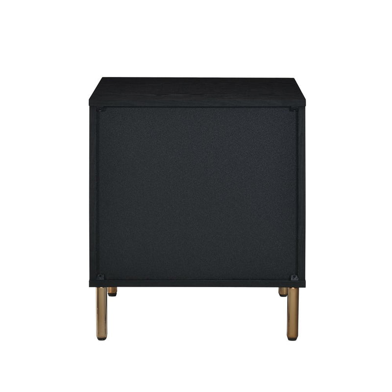 Nightstand with Faux Crocodile Print - Adley & Company Inc. 