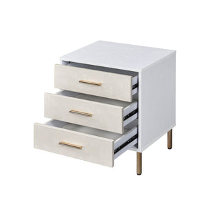 Nightstand with Faux Crocodile Print - Adley & Company Inc. 