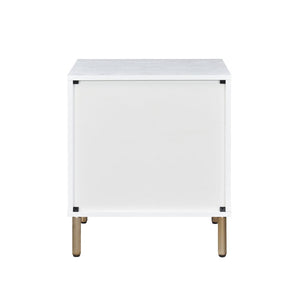 Nightstand with Faux Crocodile Print - Adley & Company Inc. 