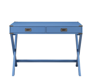 Blue Sea Console Table with Criss Cross Legs