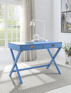 Blue Sea Console Table with Criss Cross Legs
