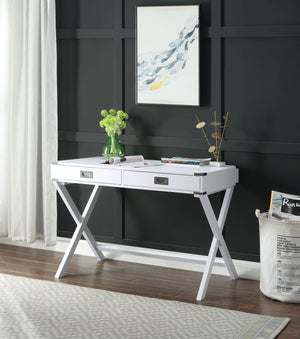 Blue Sea Console Table with Criss Cross Legs