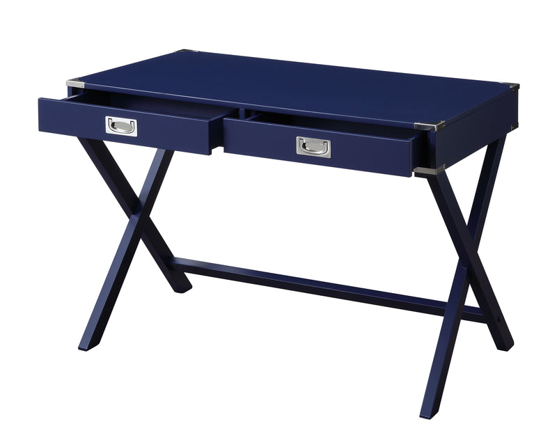 Blue Sea Console Table with Criss Cross Legs