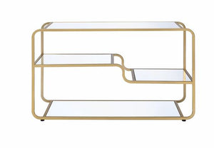 Gold Art Deco Style Bar Cart, Shelf Unit,bar cart,Adley & Company Inc.