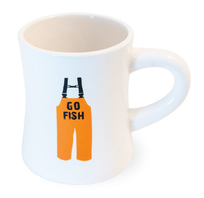 Go Fish Apron Diner Mugs, Set of 6