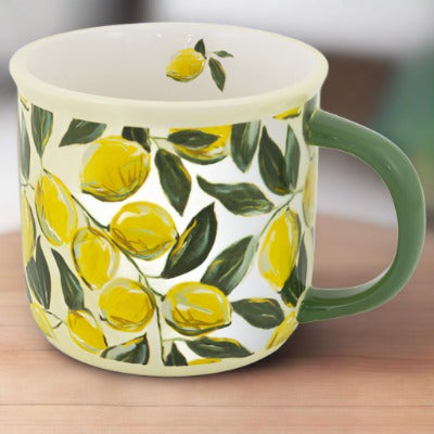 Allover Lemons Mugs, Set of 8