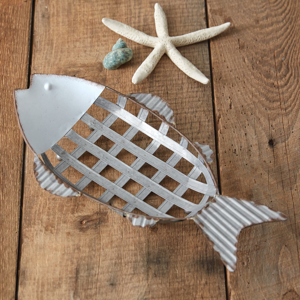 Decorative Metal Basket Fish Tray