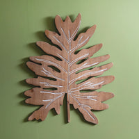 Split Leaf Philodendron Wood Wall Decor - Adley & Company Inc. 