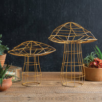 Set of Two Portobello Garden Mushrooms