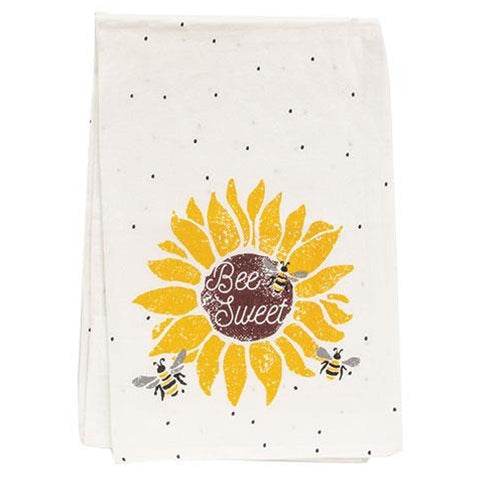 Bees & Sunflower Dish Towel, Set of 4