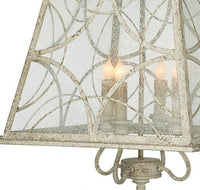 Cheshire Metal and Seeded Glass Pendant Light - Adley & Company Inc. 
